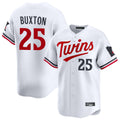 Arlishia M.Twins #25 Byron Buxton Player White Home Limited Stitched Jerseys