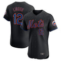 Arlishia NY.Mets #12 Francisco Lindor Player Black Home Limited Elite Stitched Jerseys