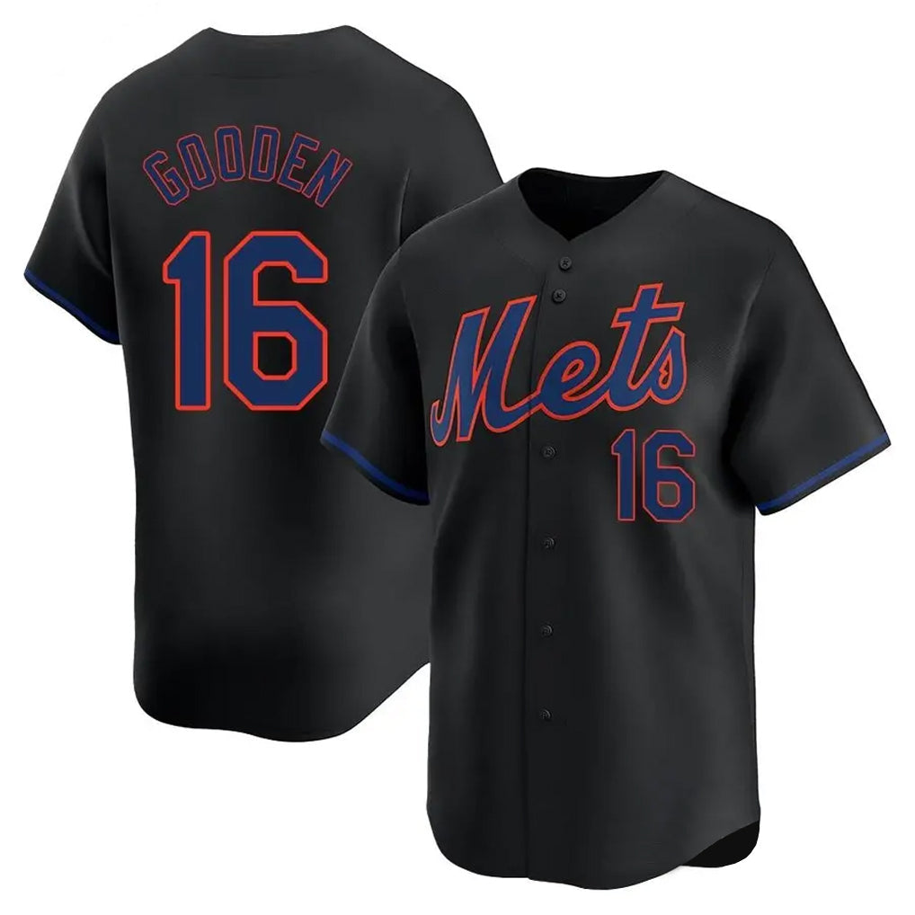 Arlishia NY.Mets #16 Dwight Gooden Player Black Alternate Home Limited Stitched Jerseys
