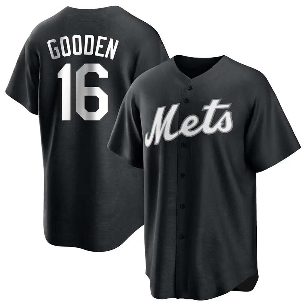 Arlishia NY.Mets #16 Dwight Gooden Player Black Home Game Stitched Jerseys