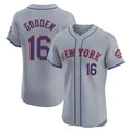 Arlishia NY.Mets #16 Dwight Gooden Player Gray Road Limited Elite Home Stitched Jerseys