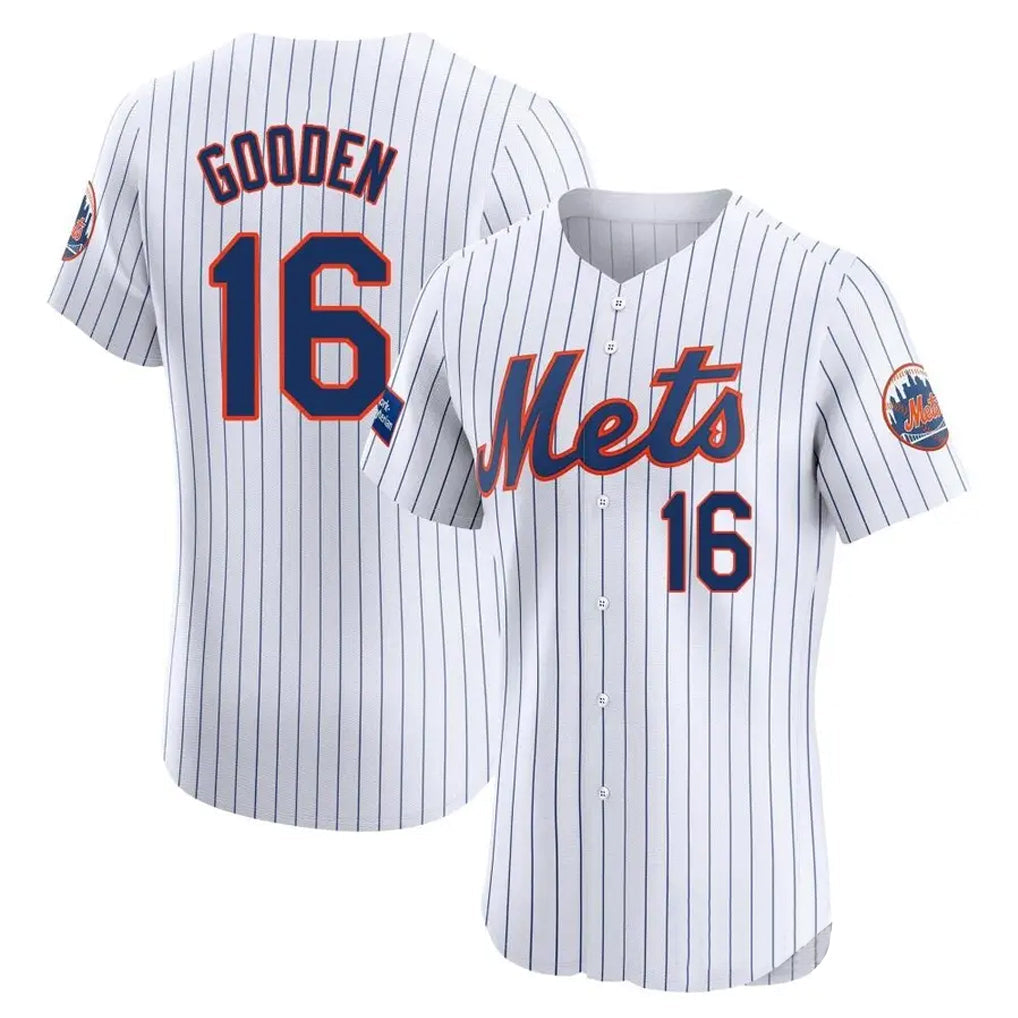 Arlishia NY.Mets #16 Dwight Gooden Player White Home Limited Elite Stitched Jerseys