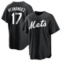 Arlishia NY.Mets #17 Keith Hernandez Player Black Home Game Stitched Jerseys