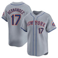 Arlishia NY.Mets #17 Keith Hernandez Player Gray Road Limited Home Stitched Jerseys