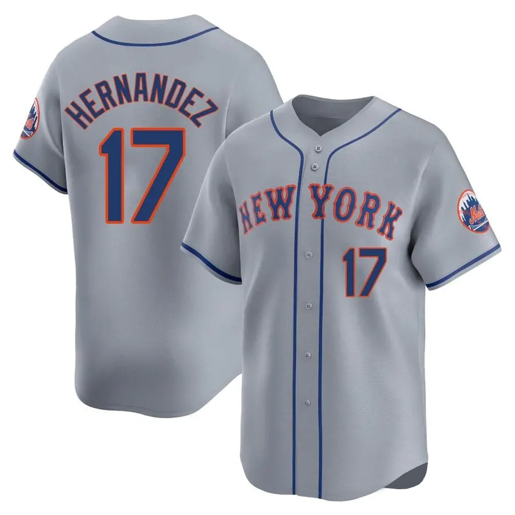 Arlishia NY.Mets #17 Keith Hernandez Player Gray Road Limited Home Stitched Jerseys