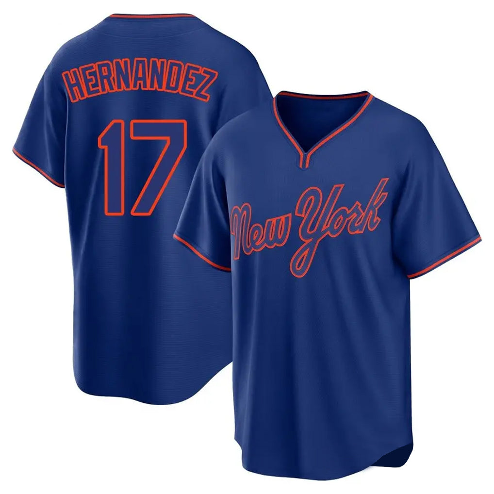 Arlishia NY.Mets #17 Keith Hernandez Player Royal T-shirt Home Game Stitched Jerseys