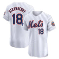 Arlishia NY.Mets #18 Darryl Strawberry Player White Home Limited Elite Stitched Jerseys