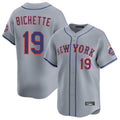 Arlishia NY.Mets #19 Bo Bichette Player Gray Road Limited Home Stitched Jerseys