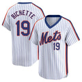 Arlishia NY.Mets #19 Bo Bichette Player White Cooperstown Collection T-shirt Game Stitched Jerseys