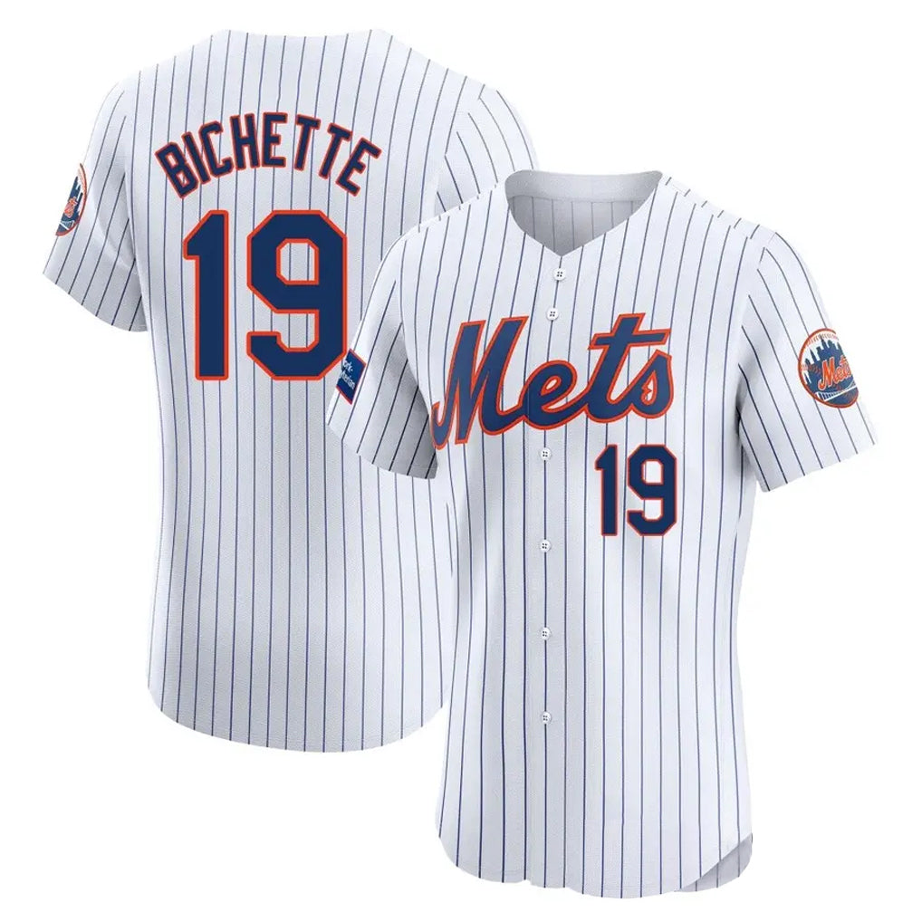 Arlishia NY.Mets #19 Bo Bichette Player White Home Limited Elite Stitched Jerseys