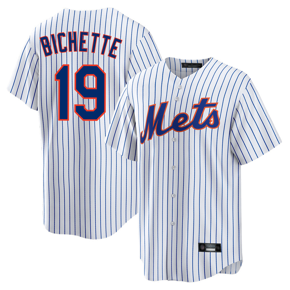 Arlishia NY.Mets #19 Bo Bichette Player White Home Replica Stitched Jerseys