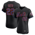 Arlishia NY.Mets #22 Juan Soto Player Black Home Limited Elite Stitched Jerseys