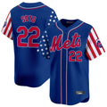 Arlishia NY.Mets #22 Juan Soto Player Royal 2025 Independence Day Vapor Premier Limited  Stitched Jerseys