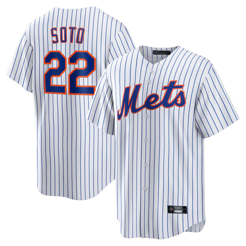 Arlishia NY.Mets #22 Juan Soto Player White Home Game Stitched Jerseys