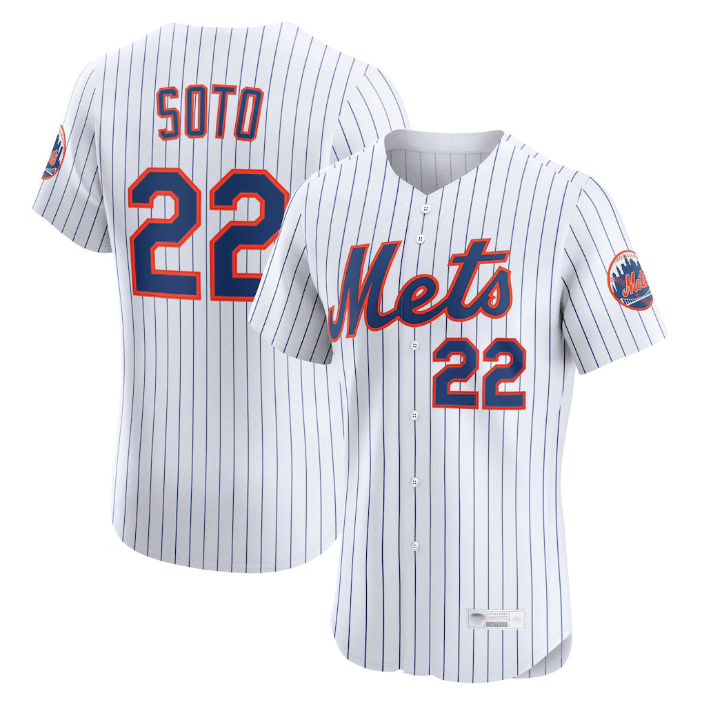 Arlishia NY.Mets #22 Juan Soto Player White Home Limited Elite Stitched Jerseys