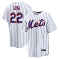 Arlishia NY.Mets #22 Juan Soto Player White Home Replica Stitched Jerseys