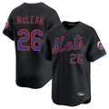 Arlishia NY.Mets #26 Nolan McLean Player Black Alternate Home Limited Stitched Jerseys