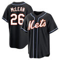 Arlishia NY.Mets #26 Nolan McLean Player Black Fashion Out Game Stitched Jerseys