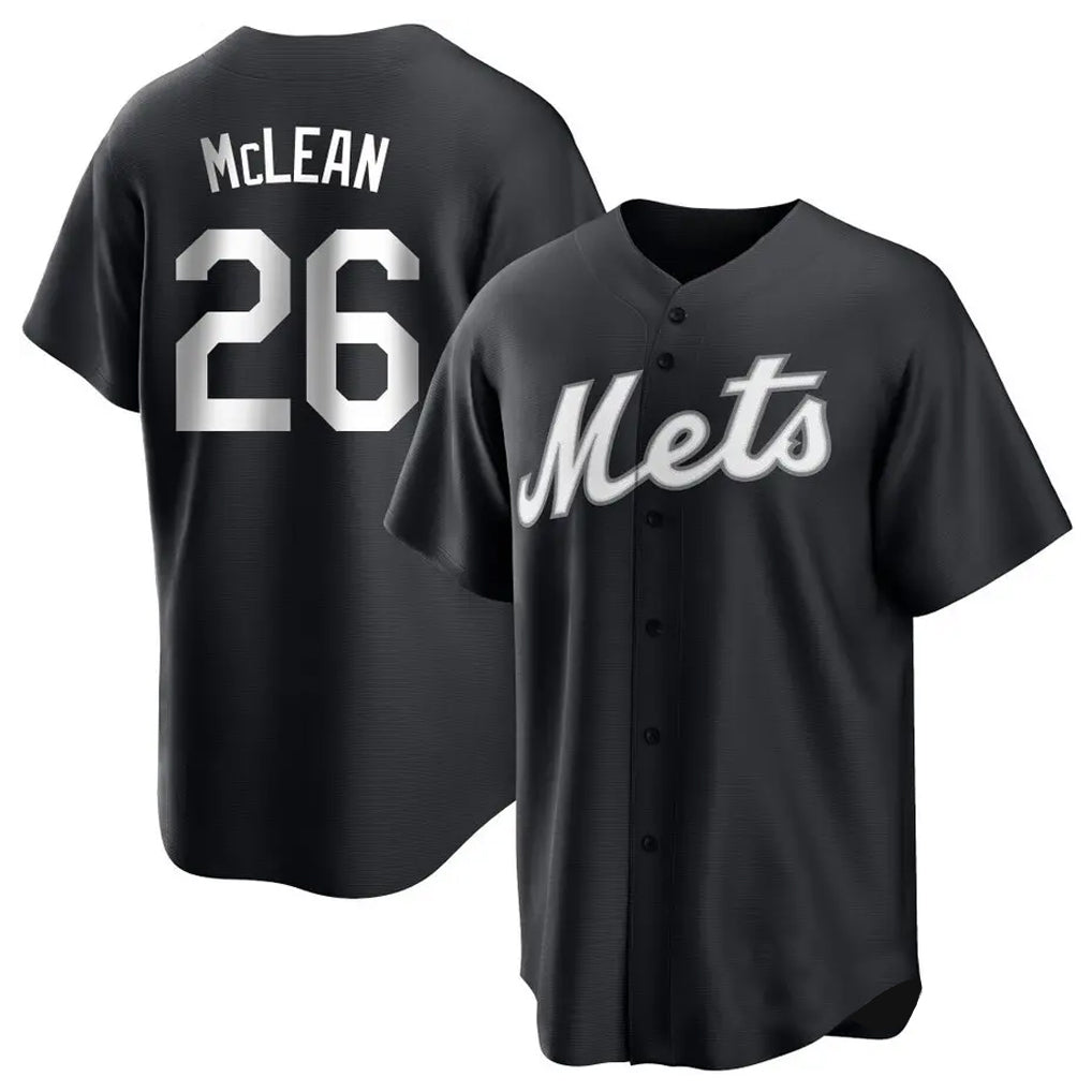 Arlishia NY.Mets #26 Nolan McLean Player Black Home Game Stitched Jerseys