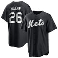 Arlishia NY.Mets #26 Nolan McLean Player Black Home Game Stitched Jerseys