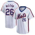 Arlishia NY.Mets #26 Nolan McLean Player White Cooperstown Collection T-shirt Game Stitched Jerseys