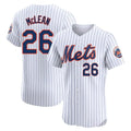 Arlishia NY.Mets #26 Nolan McLean Player White Home Limited Elite Stitched Jerseys