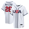 Arlishia NY.Mets #26 Nolan McLean Player White USA 2026 World Classic Home Limited Stitched Jerseys