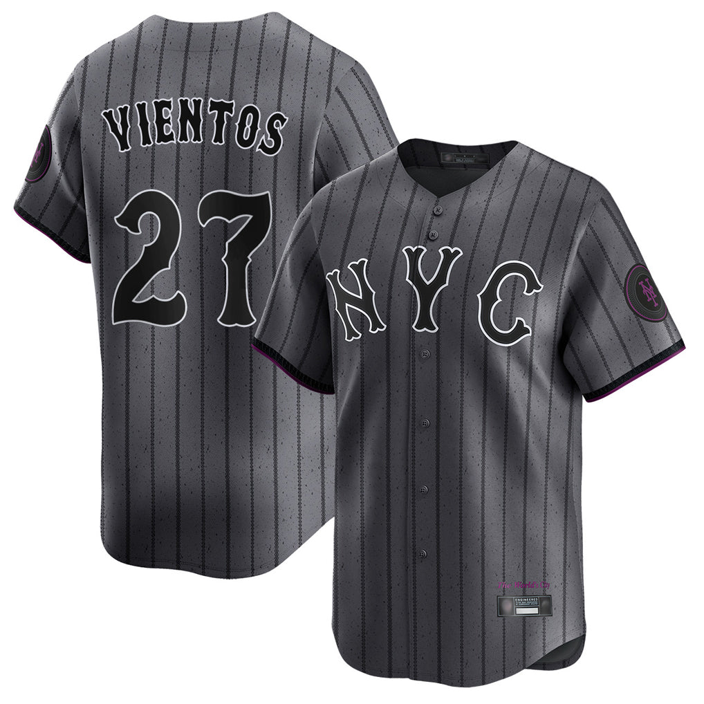 Arlishia NY.Mets #27 Mark Vientos Player Gray City Connect Limited Stitched Jerseys