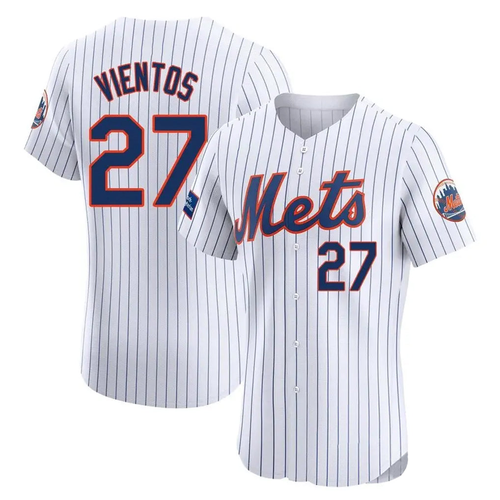 Arlishia NY.Mets #27 Mark Vientos Player White Home Limited Elite Stitched Jerseys