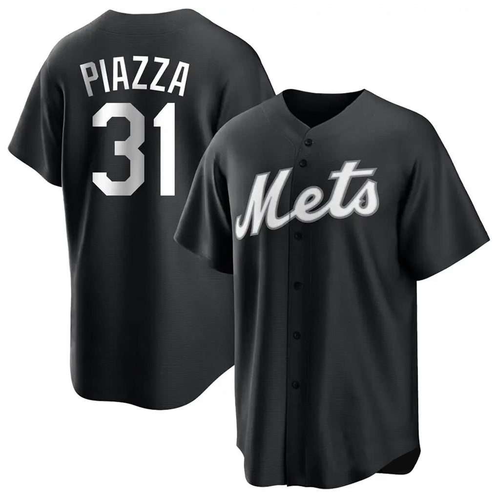 Arlishia NY.Mets #31 Mike Piazza Player Black Home Game Stitched Jerseys