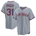 Arlishia NY.Mets #31 Mike Piazza Player Gray Road Home Game Stitched Jerseys