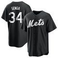 Arlishia NY.Mets #34 Kodai Senga Player Black Home Game Stitched Jerseys