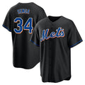 Arlishia NY.Mets #34 Kodai Senga Player Black Replica Home Game Stitched Jerseys