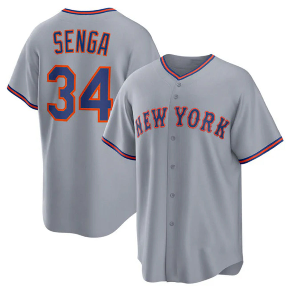 Arlishia NY.Mets #34 Kodai Senga Player Gray Road Home Game Stitched Jerseys