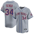 Arlishia NY.Mets #34 Kodai Senga Player Gray Road Limited Home Stitched Jerseys