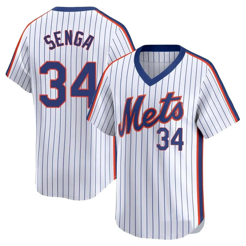 Arlishia NY.Mets #34 Kodai Senga Player White Cooperstown Collection T-shirt Game Stitched Jerseys