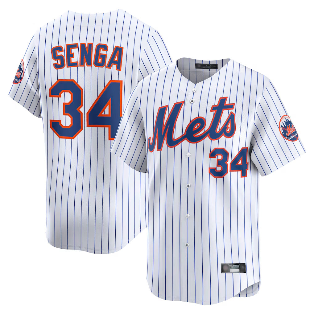 Arlishia NY.Mets #34 Kodai Senga Player White Home Limited Stitched Jerseys