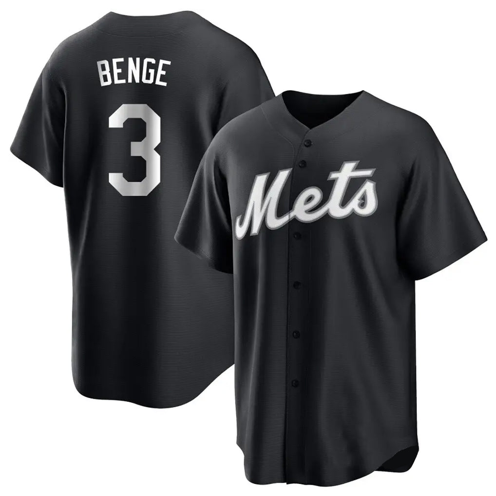 Arlishia NY.Mets #3 Carson Benge Player Black Home Game Stitched Jerseys