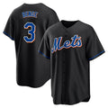 Arlishia NY.Mets #3 Carson Benge Player Black Replica Home Game Stitched Jerseys