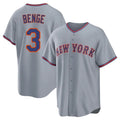 Arlishia NY.Mets #3 Carson Benge Player Gray Road Home Game Stitched Jerseys