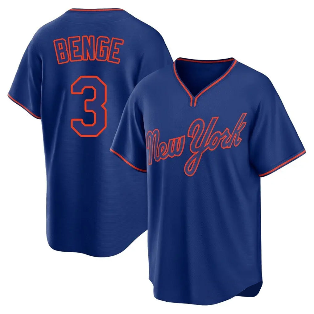Arlishia NY.Mets #3 Carson Benge Player Royal T-shirt Home Game Stitched Jerseys