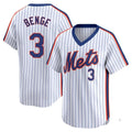 Arlishia NY.Mets #3 Carson Benge Player White Cooperstown Collection T-shirt Game Stitched Jerseys