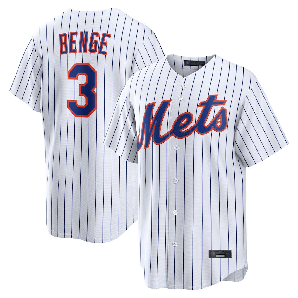 Arlishia NY.Mets #3 Carson Benge Player White Home Limited Stitched Jerseys