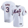Arlishia NY.Mets #3 Carson Benge Player White Home Replica Stitched Jerseys