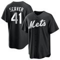 Arlishia NY.Mets #41 Tom Seaver Player Black Home Game Stitched Jerseys