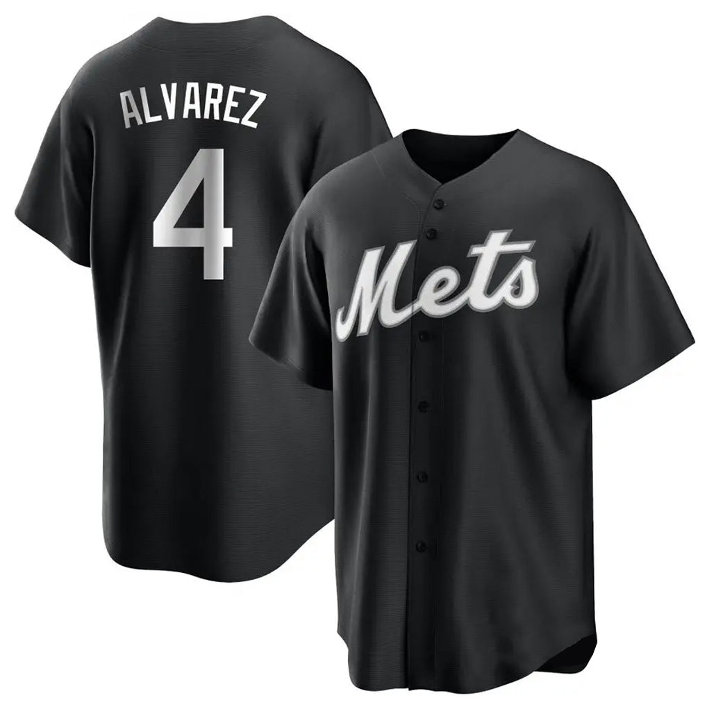 Arlishia NY.Mets #4 Francisco Alvarez Player Black Home Game Stitched Jerseys