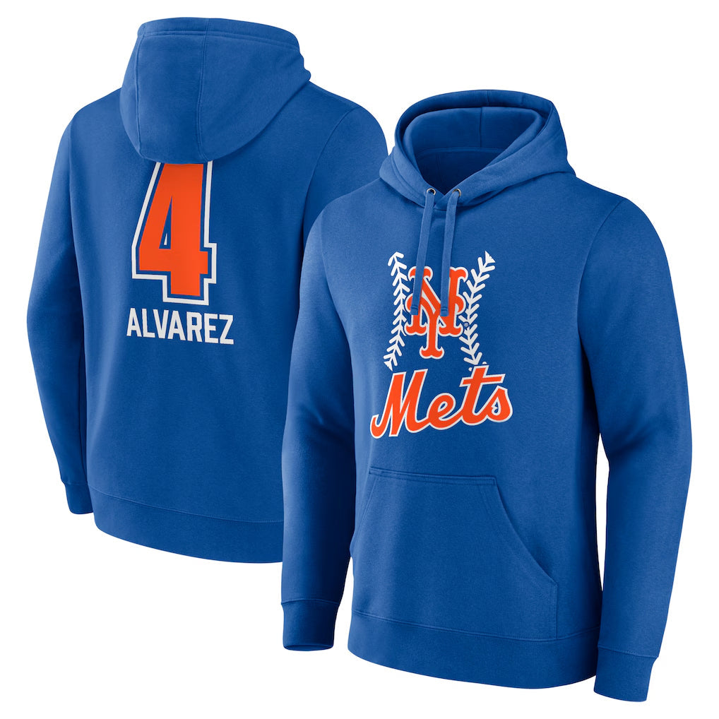 Arlishia NY.Mets #4 Francisco Alvarez Player Royal Club Pullover Hoodie Game Stitched Jerseys