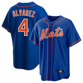 Arlishia NY.Mets #4 Francisco Alvarez Player Royal Home Game Stitched Jerseys