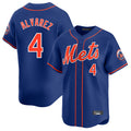 Arlishia NY.Mets #4 Francisco Alvarez Player Royal Home Limited Stitched Jerseys