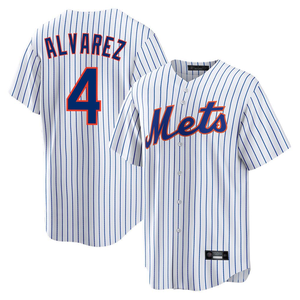 Arlishia NY.Mets #4 Francisco Alvarez Player White Home Game Stitched Jerseys